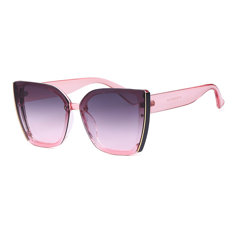 Women's Cat-Eye Oversized Sunglasses — UV Protection Trendy Shades